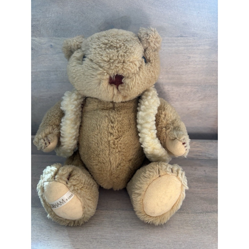 1985 Jointed Gorham Collector VTG Ricky Rodeobear Teddy Bear Plush Tan 13" Soft